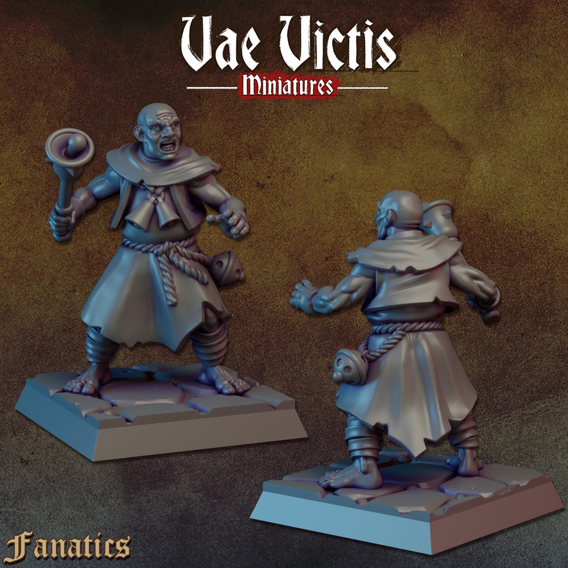 Flagellants Set | Vae Victis Miniatures | 32mm Scale Resin Printed Tabletop RPG Figures for Tabletop Roleplaying or Wargaming