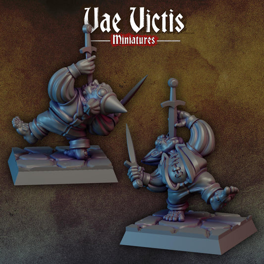Corrupted Sword Swallower Halfling | Vae Victis Miniatures | 32mm Scale Resin Printed Tabletop RPG Figures for Tabletop Roleplaying