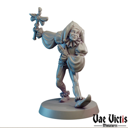Carnival Jester | Vae Victis Miniatures | 32mm Scale Resin Printed Tabletop RPG Figures for Tabletop Roleplaying or Wargaming