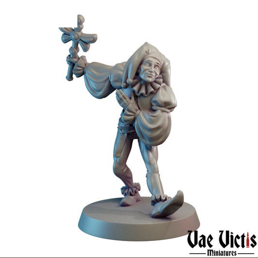 Carnival Jester | Vae Victis Miniatures | 32mm Scale Resin Printed Tabletop RPG Figures for Tabletop Roleplaying or Wargaming