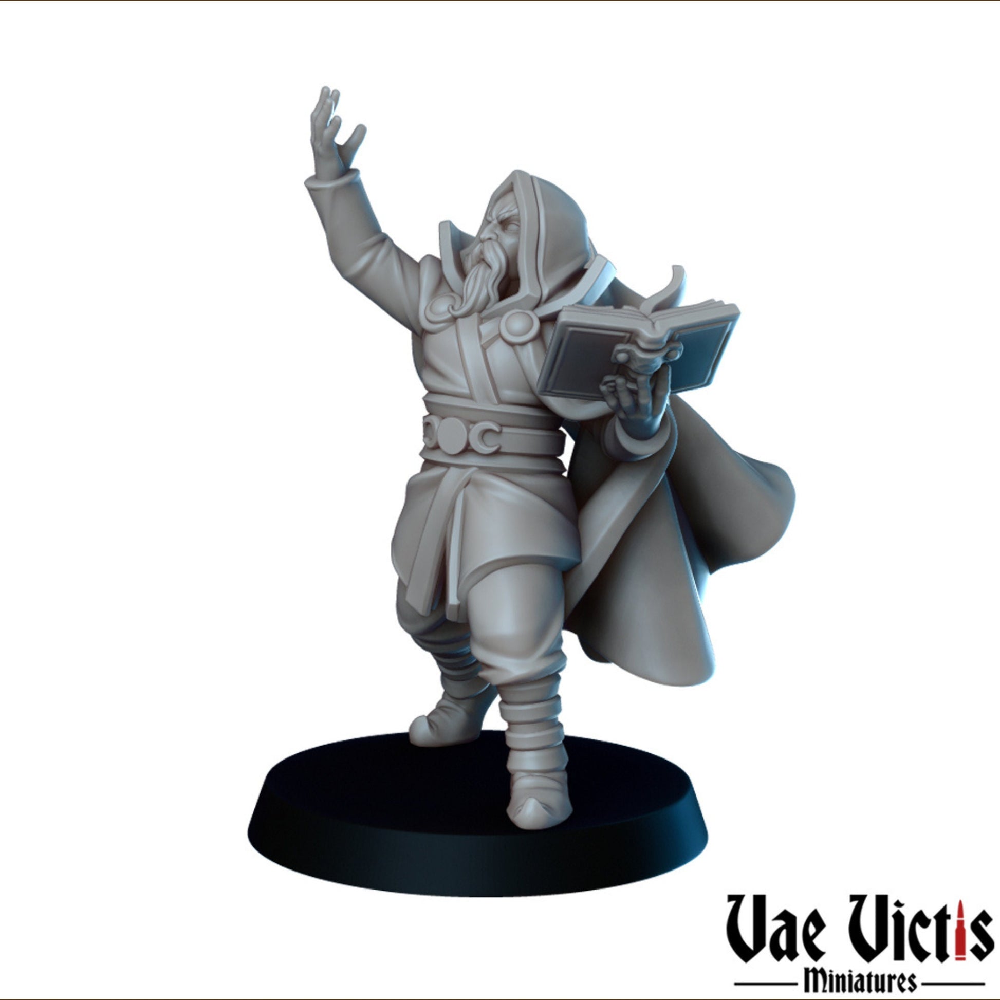 Human Wizard | Vae Victis Miniatures | 32mm Scale Resin Printed Tabletop RPG Figures for Tabletop Roleplaying or Wargaming