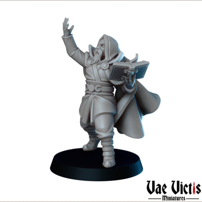 Human Wizard | Vae Victis Miniatures | 32mm Scale Resin Printed Tabletop RPG Figures for Tabletop Roleplaying or Wargaming