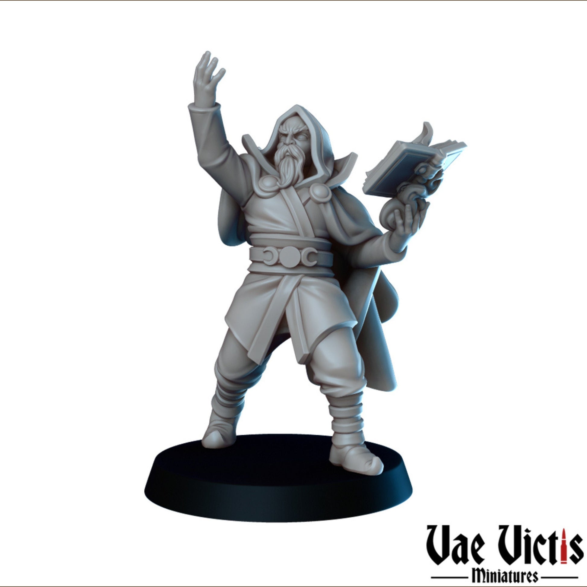 Human Wizard | Vae Victis Miniatures | 32mm Scale Resin Printed Tabletop RPG Figures for Tabletop Roleplaying or Wargaming