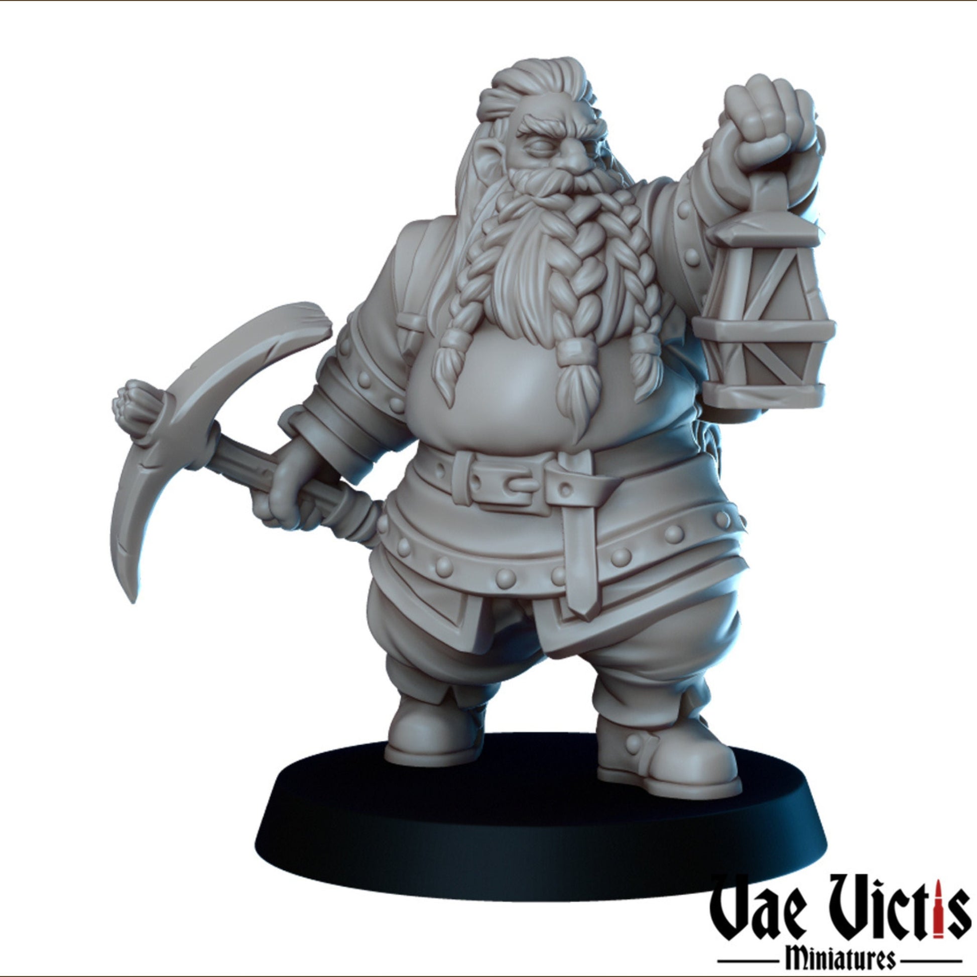 Miners Set | Vae Victis Miniatures | 32mm Scale Resin Printed Tabletop RPG Figures for Tabletop Roleplaying or Wargaming