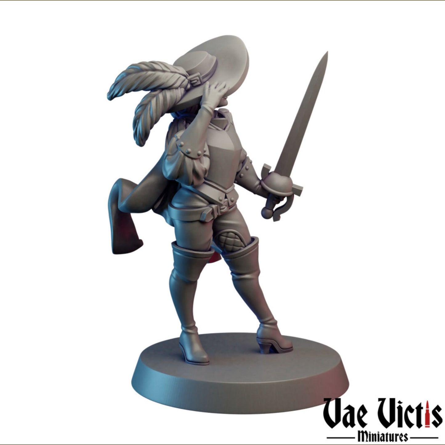 Musketeer | Vae Victis Miniatures | 32mm Scale Resin Printed Tabletop RPG Figures for Tabletop Roleplaying or Wargaming