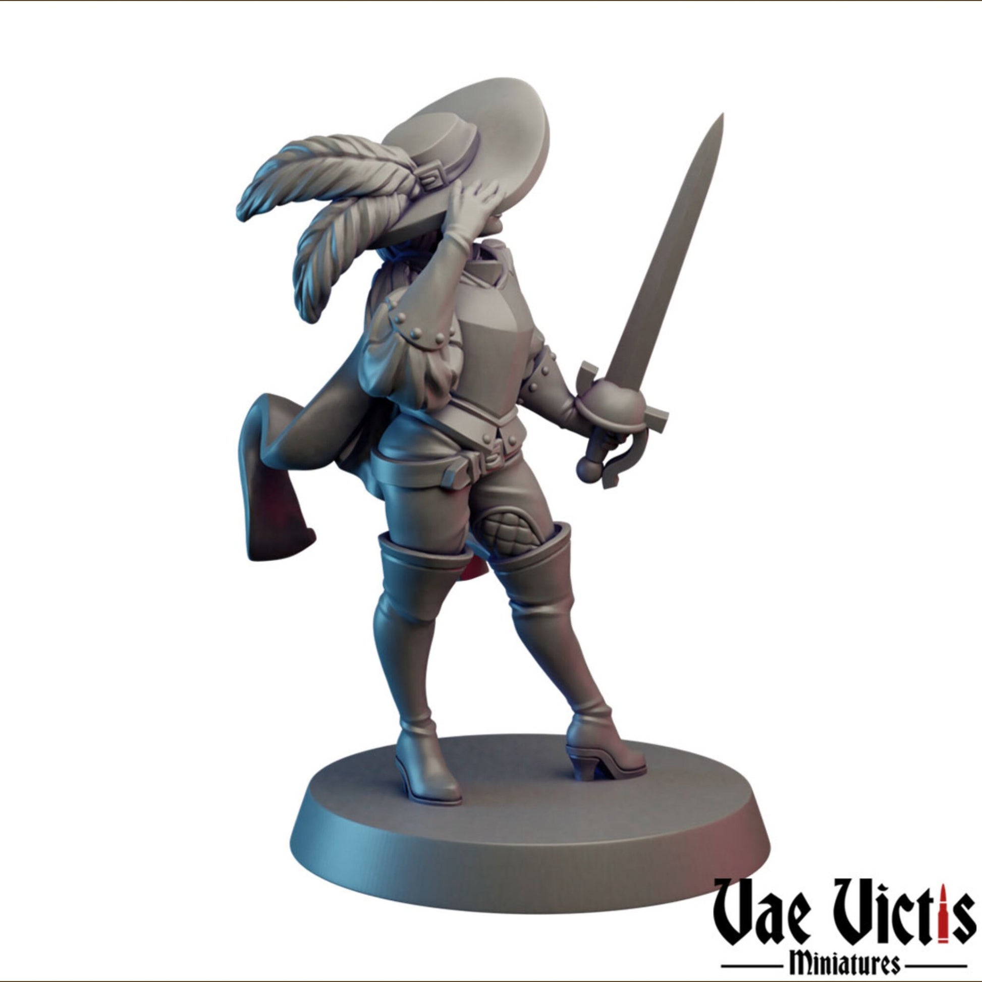 Musketeer | Vae Victis Miniatures | 32mm Scale Resin Printed Tabletop RPG Figures for Tabletop Roleplaying or Wargaming