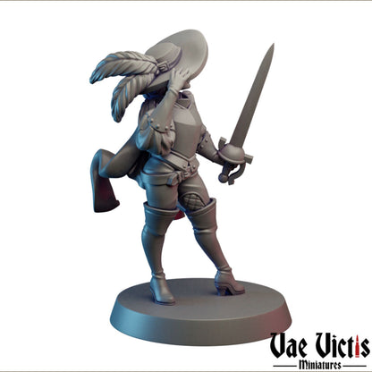 Musketeer | Vae Victis Miniatures | 32mm Scale Resin Printed Tabletop RPG Figures for Tabletop Roleplaying or Wargaming
