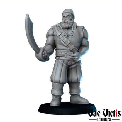 Pirates Set Vol 1 | Vae Victis Miniatures | 32mm Scale Resin Printed Tabletop RPG Figures for Tabletop Roleplaying or Wargaming