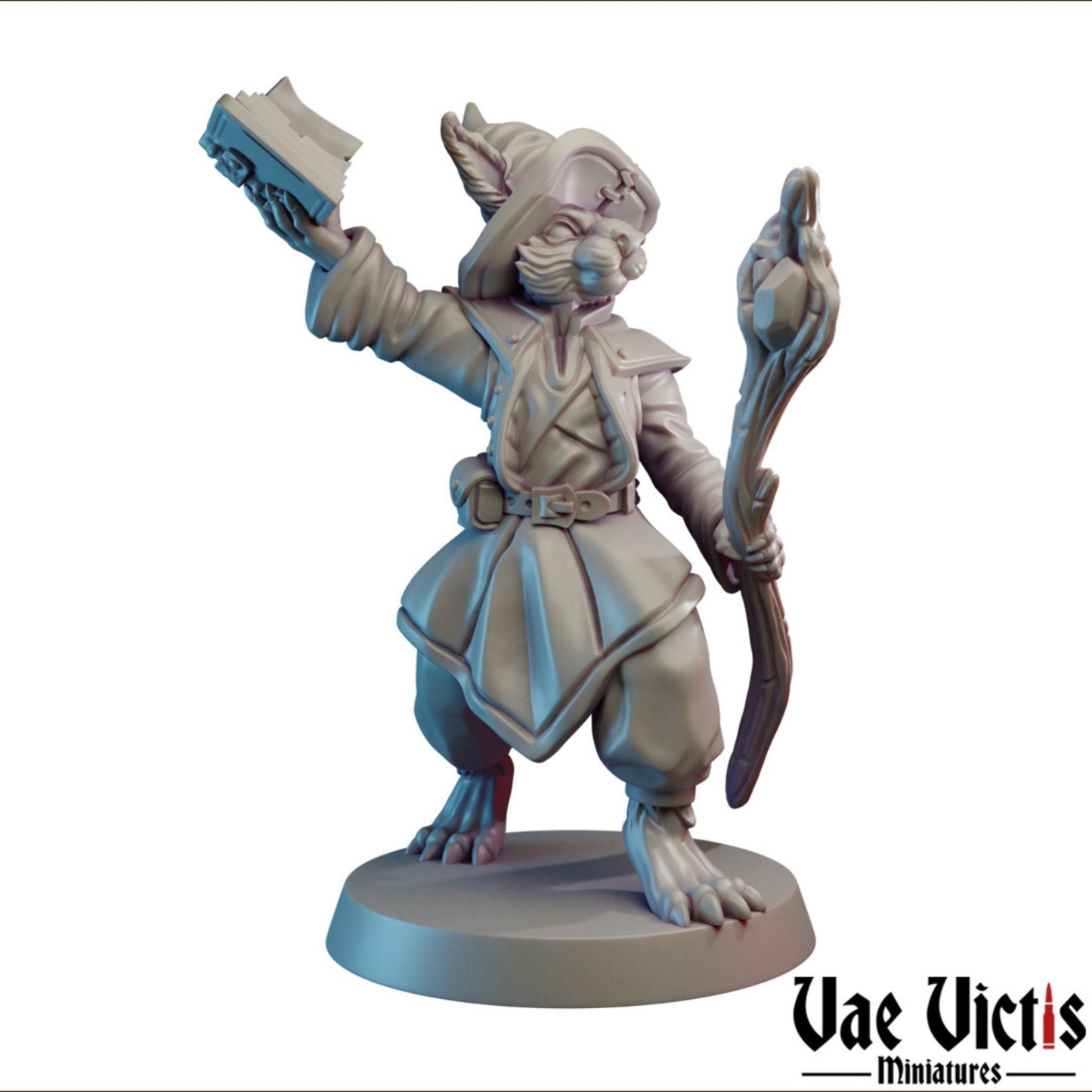Rabbit Spellcaster | Vae Victis Miniatures | 32mm Scale Resin Printed Tabletop RPG Figures for Tabletop Roleplaying or Wargaming