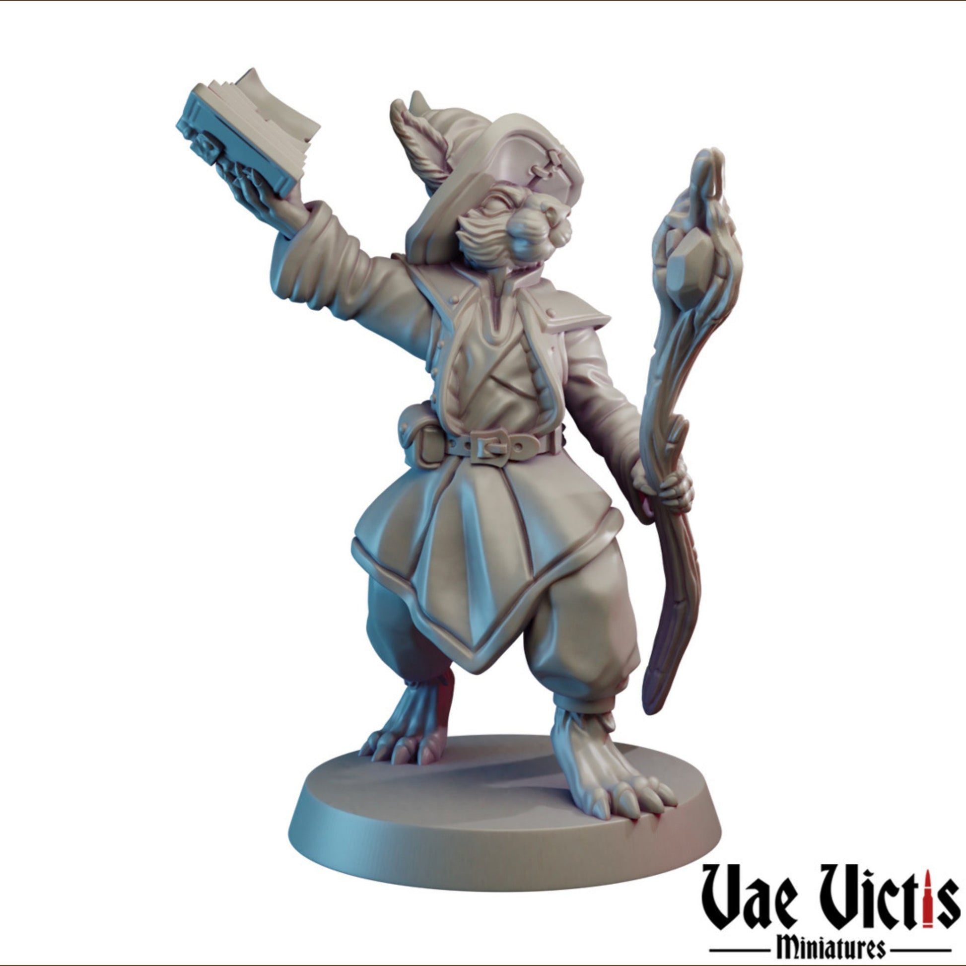 Rabbit Spellcaster | Vae Victis Miniatures | 32mm Scale Resin Printed Tabletop RPG Figures for Tabletop Roleplaying or Wargaming