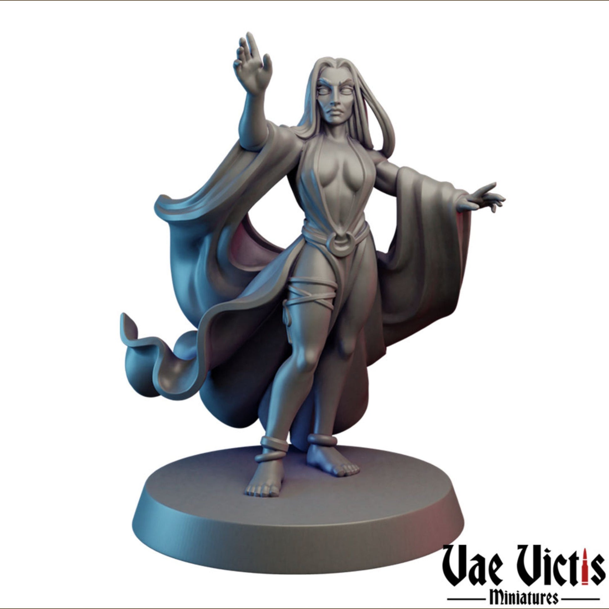 Sorceress | Vae Victis Miniatures | 32mm Scale Resin Printed Tabletop RPG Figures for Tabletop Roleplaying or Wargaming
