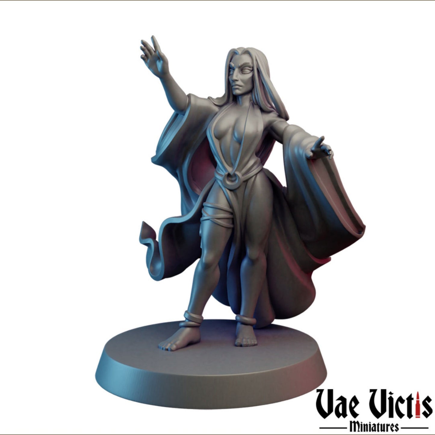 Sorceress | Vae Victis Miniatures | 32mm Scale Resin Printed Tabletop RPG Figures for Tabletop Roleplaying or Wargaming