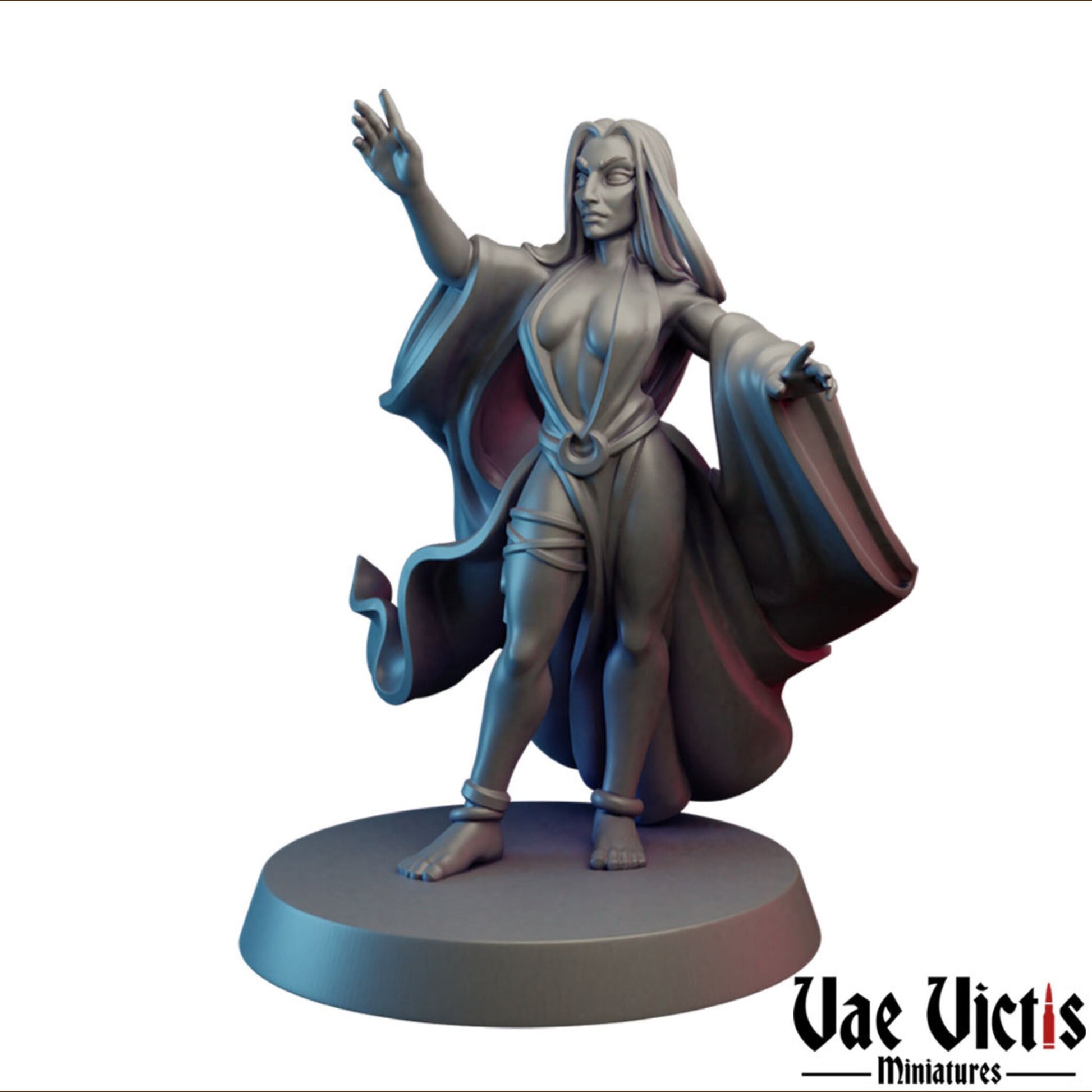 Sorceress | Vae Victis Miniatures | 32mm Scale Resin Printed Tabletop RPG Figures for Tabletop Roleplaying or Wargaming