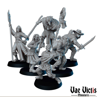 The Plague Set | Vae Victis Miniatures | 32mm Scale Resin Printed Tabletop RPG Figures for Tabletop Roleplaying or Wargaming