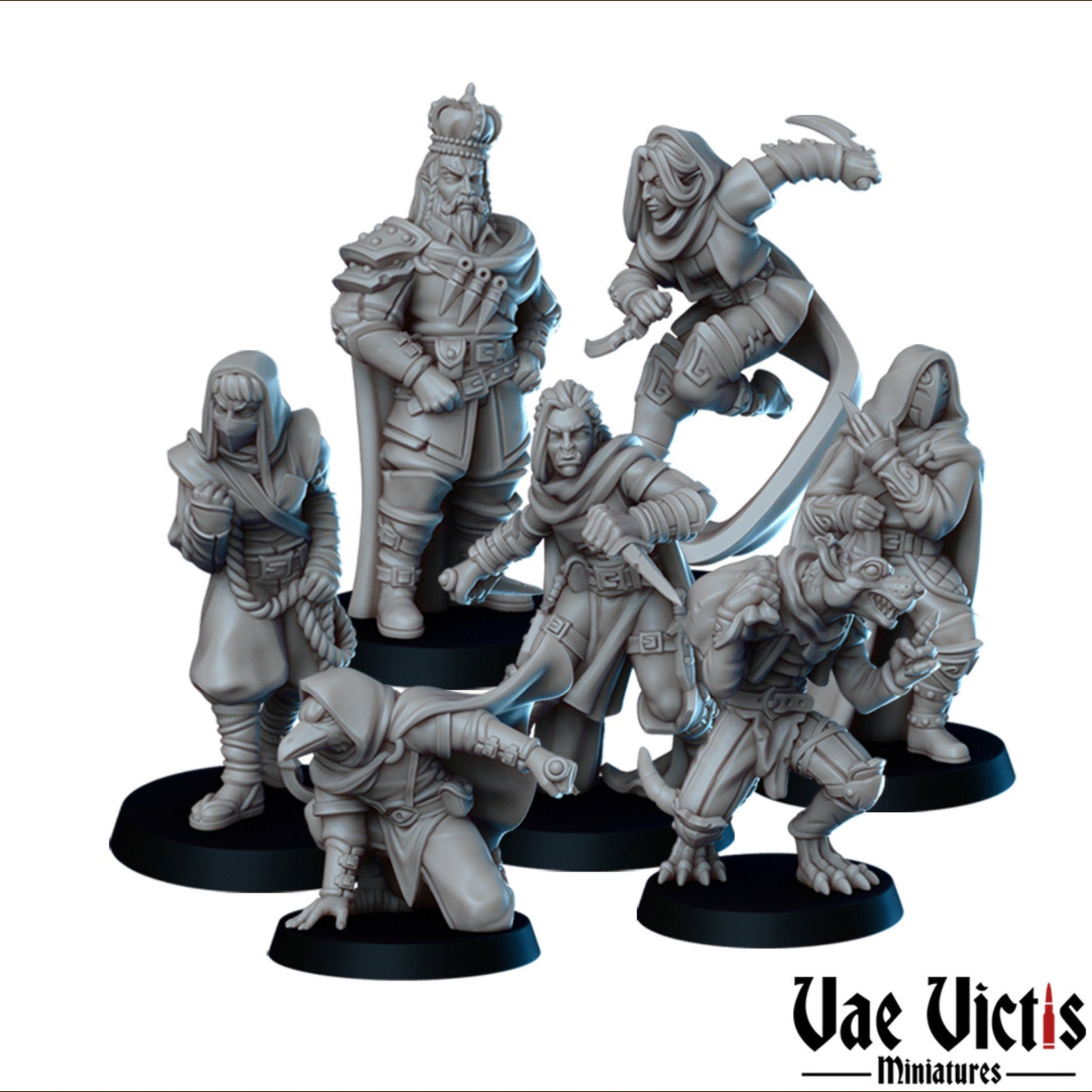 Thieves Guild Set | Vae Victis Miniatures | 32mm Scale Resin Printed Tabletop RPG Figures for Tabletop Roleplaying or Wargaming