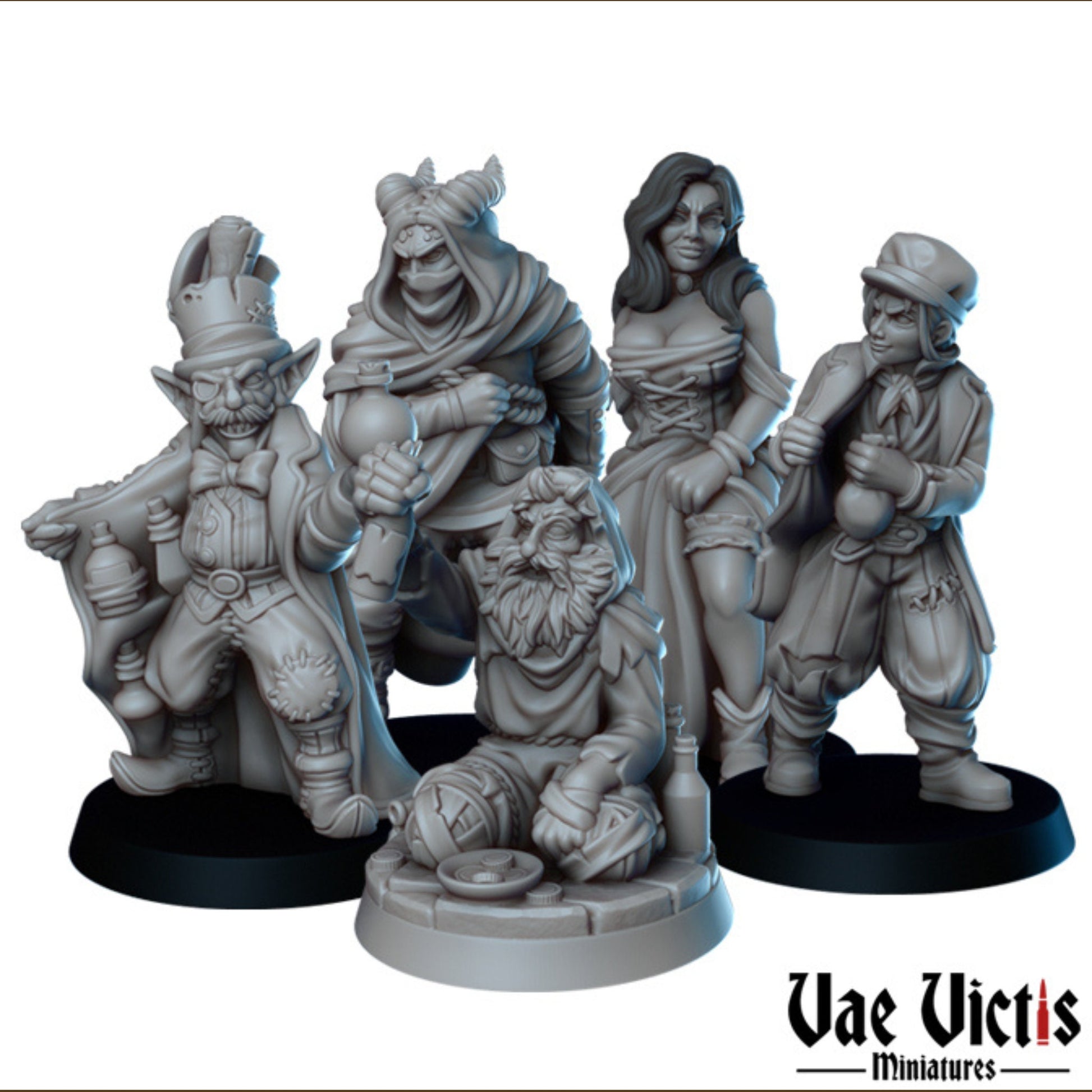 Underground Peoples Set | Vae Victis Miniatures | 32mm Scale Resin Printed Tabletop RPG Figures for Tabletop Roleplaying or Wargaming