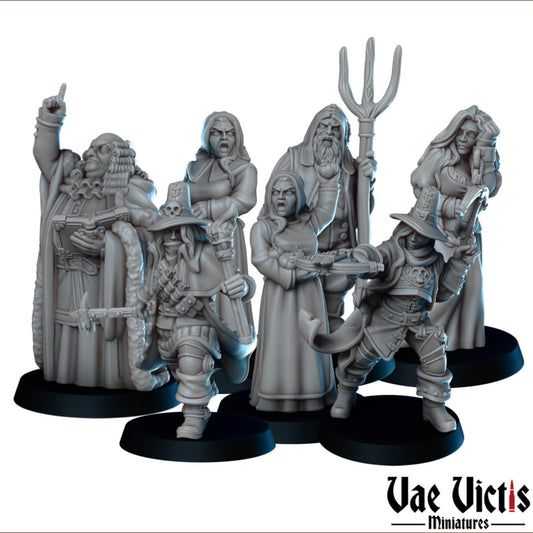 Witch Hunt Set | Vae Victis Miniatures | 32mm Scale Resin Printed Tabletop RPG Figures for Tabletop Roleplaying or Wargaming