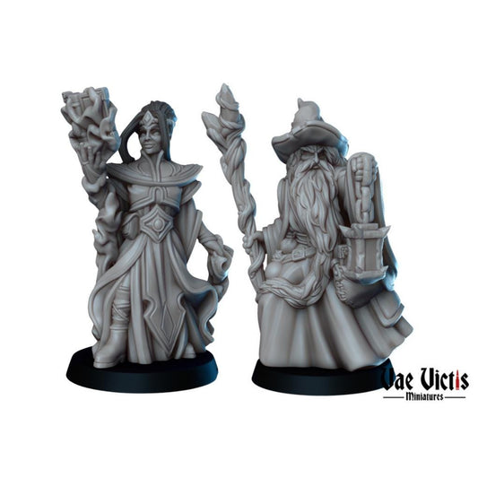 Wizards | Vae Victis Miniatures | 32mm Scale Resin Printed Tabletop RPG Figures for Tabletop Roleplaying or Wargaming