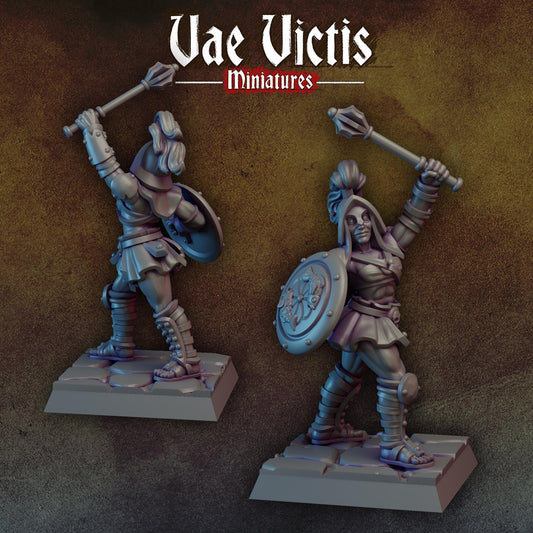 Gladiator Female | Vae Victis Miniatures | 32mm Scale Resin Printed Tabletop RPG Figures for Tabletop Roleplaying or Wargaming