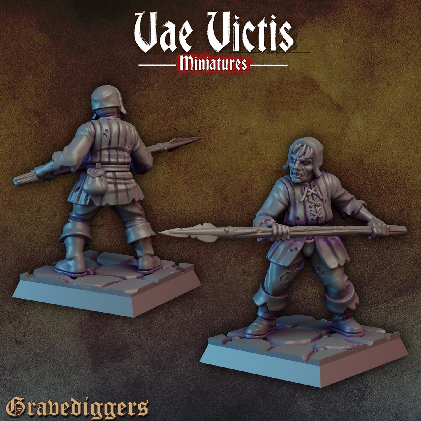 Grave Digger Set | Vae Victis Miniatures | 32mm Scale Resin Printed Tabletop RPG Figures for Tabletop Roleplaying or Wargaming
