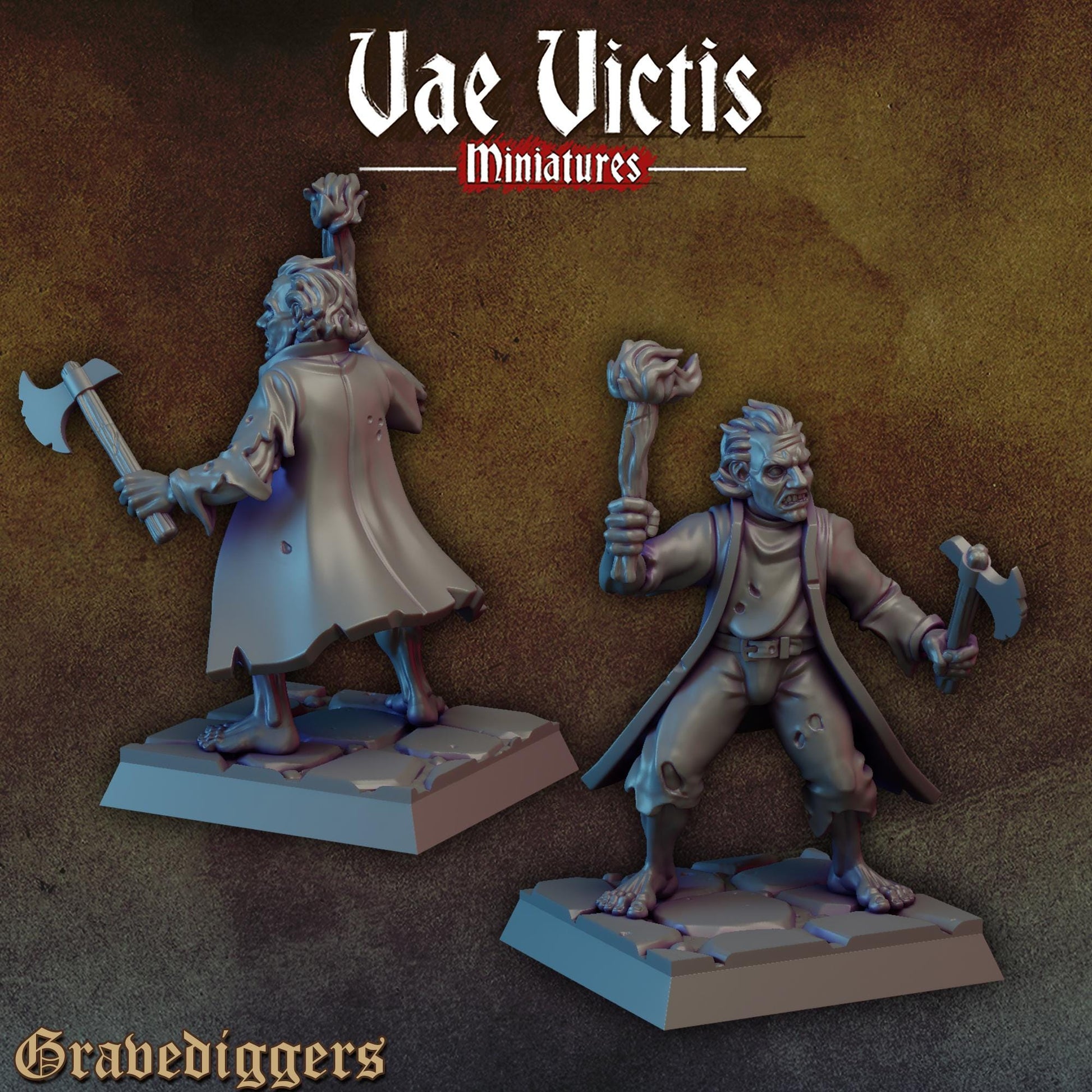 Grave Digger Set | Vae Victis Miniatures | 32mm Scale Resin Printed Tabletop RPG Figures for Tabletop Roleplaying or Wargaming