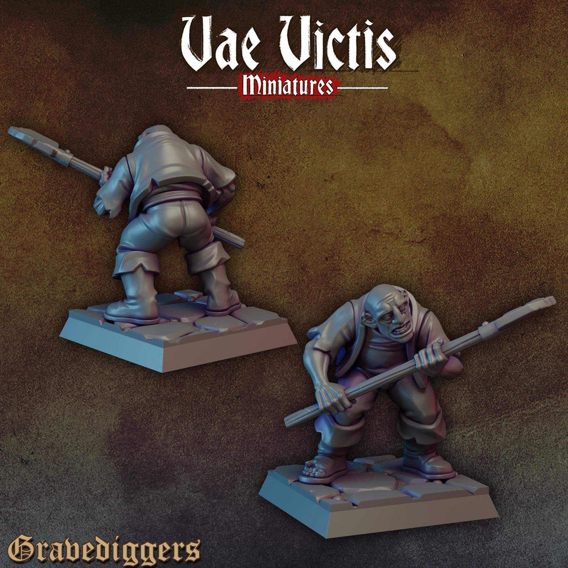 Grave Digger Set | Vae Victis Miniatures | 32mm Scale Resin Printed Tabletop RPG Figures for Tabletop Roleplaying or Wargaming