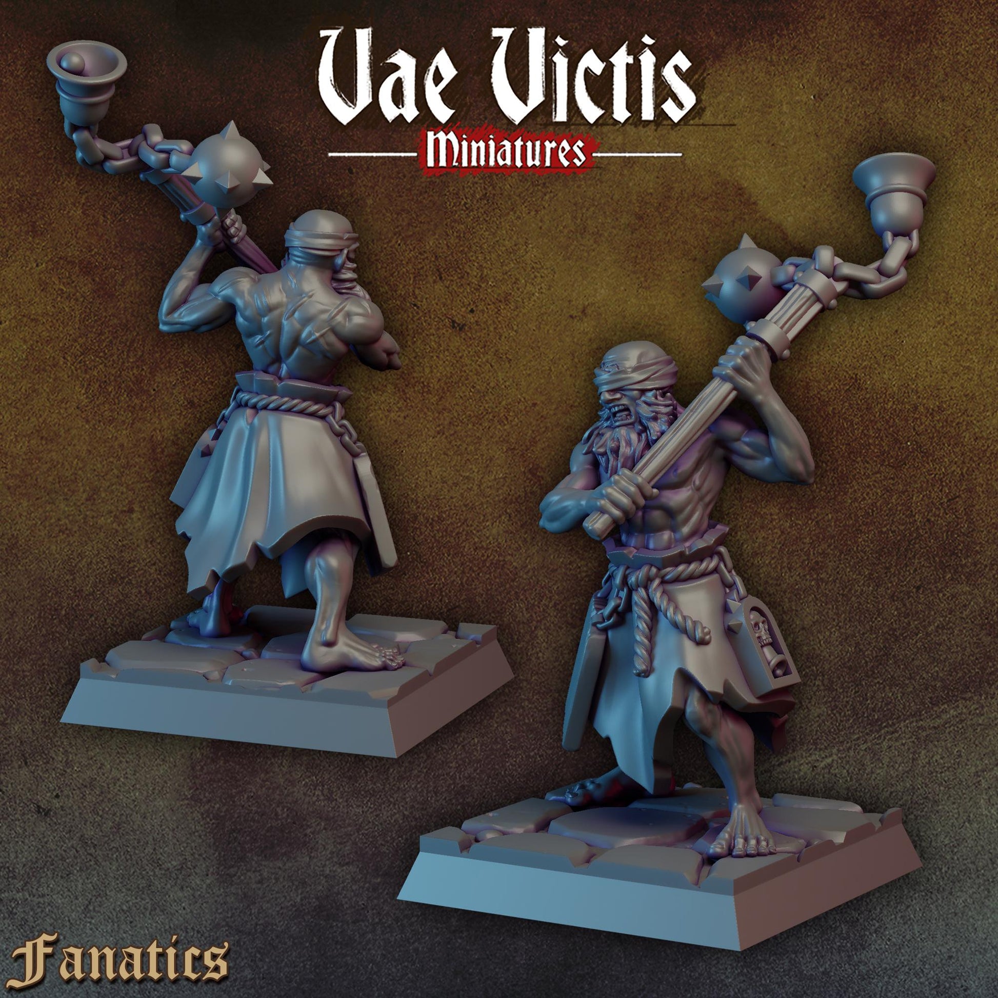 Flagellants Set | Vae Victis Miniatures | 32mm Scale Resin Printed Tabletop RPG Figures for Tabletop Roleplaying or Wargaming