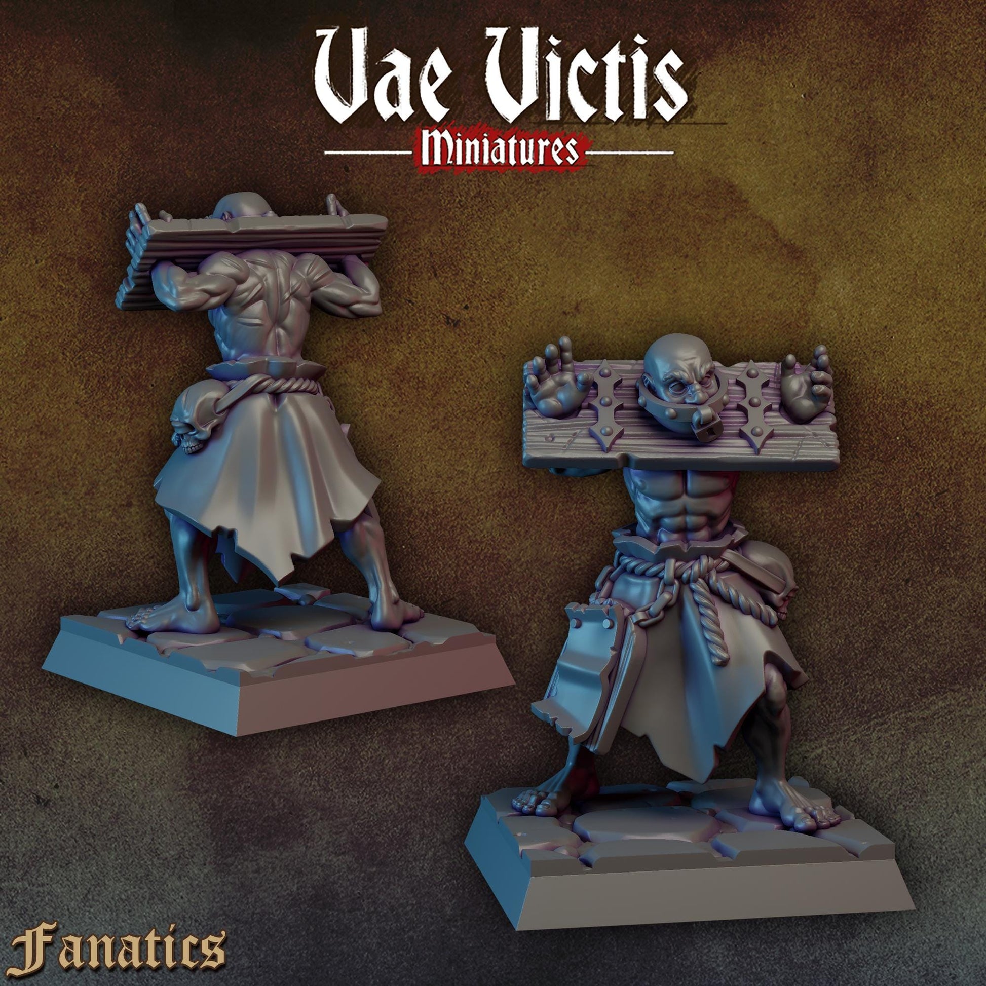 Flagellants Set | Vae Victis Miniatures | 32mm Scale Resin Printed Tabletop RPG Figures for Tabletop Roleplaying or Wargaming