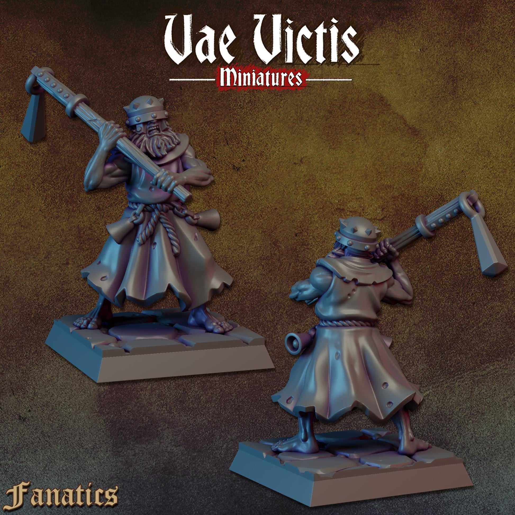 Flagellants Set | Vae Victis Miniatures | 32mm Scale Resin Printed Tabletop RPG Figures for Tabletop Roleplaying or Wargaming