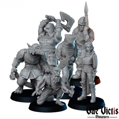 Prison Set | Vae Victis Miniatures | 32mm Scale Resin Printed Tabletop RPG Figures for Tabletop Roleplaying or Wargaming