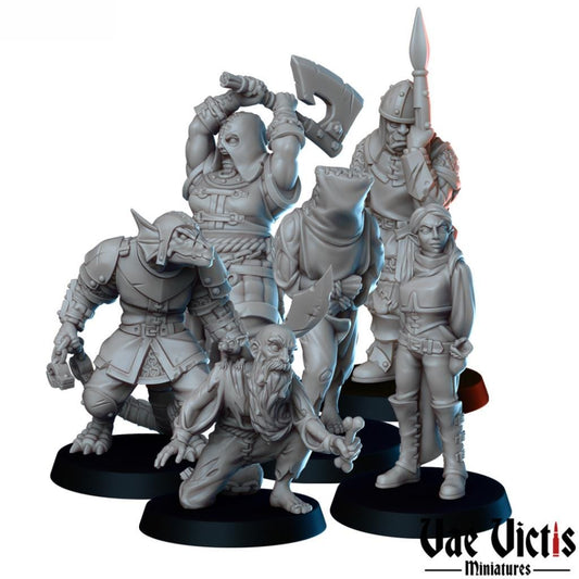 Prison Set | Vae Victis Miniatures | 32mm Scale Resin Printed Tabletop RPG Figures for Tabletop Roleplaying or Wargaming