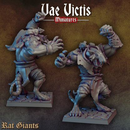 Mutated Ogre Rats Set | Vae Victis Miniatures | 32mm Scale Resin Printed Tabletop RPG Figures | DND | 5E