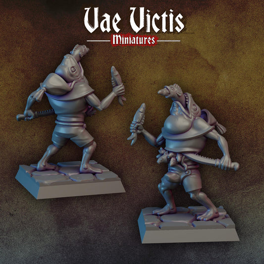 Weird Fishman | Vae Victis Miniatures | 32mm Scale Resin Printed Tabletop RPG Figures for Tabletop Roleplaying or Wargaming