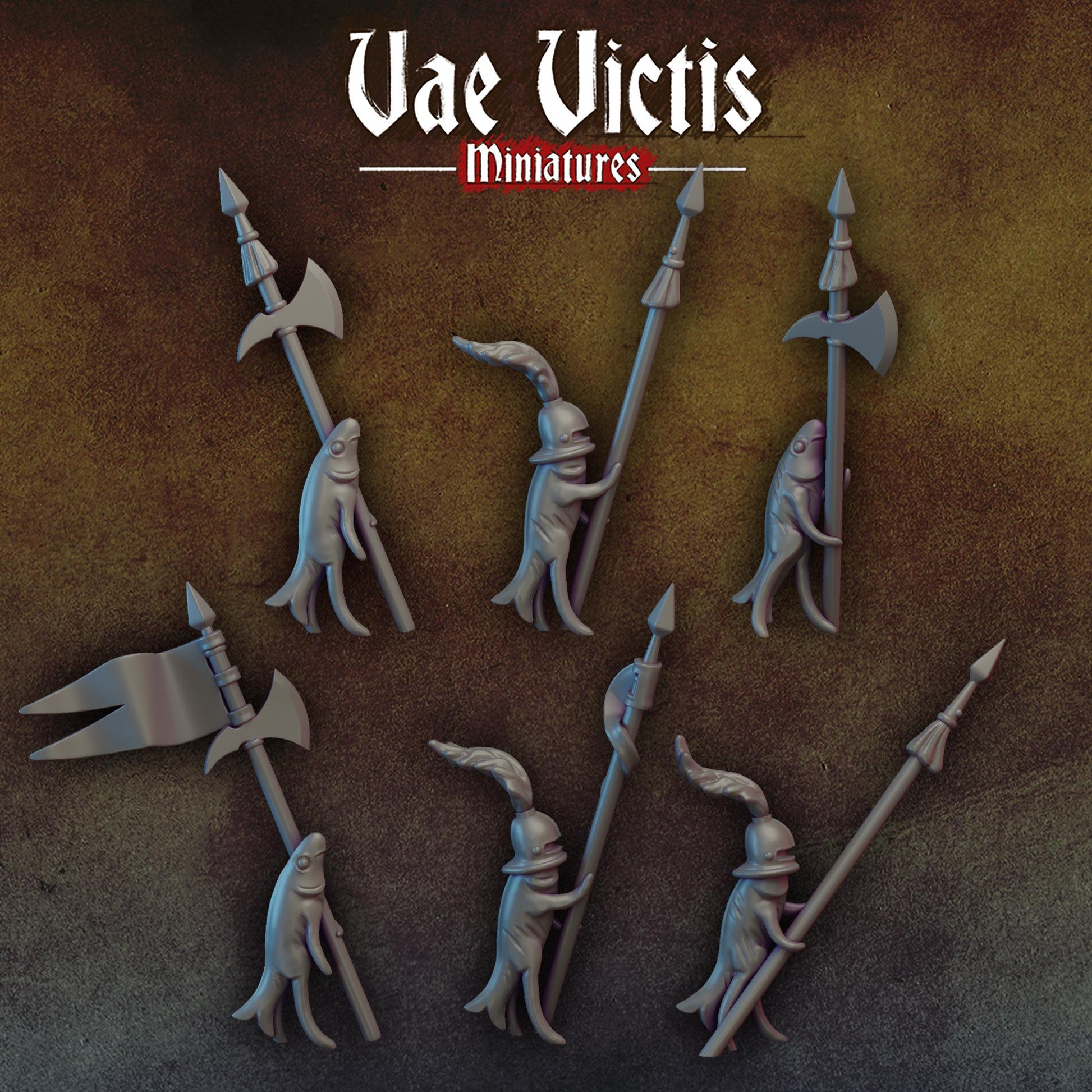 Pike Men Set | Vae Victis Miniatures | 32mm Scale Resin Printed Tabletop RPG Figures for Tabletop Roleplaying or Wargaming
