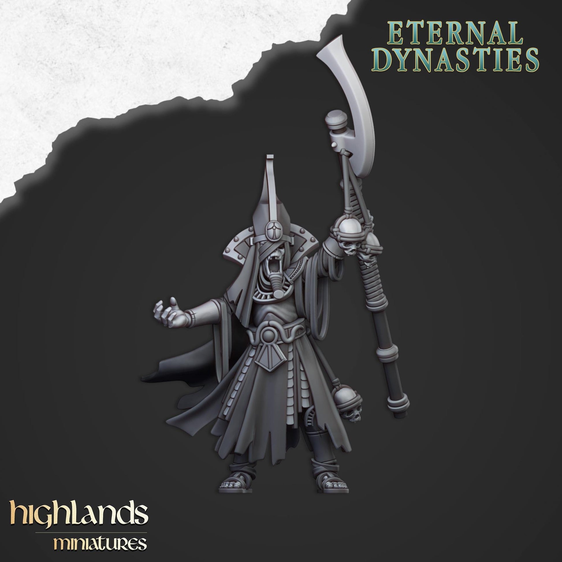 Pharaoh Funeral Ship | Eternal Dynasties | Highland Miniatures | 32mm Scale Resin Tabletop RPG Figures for Roleplaying and Wargaming