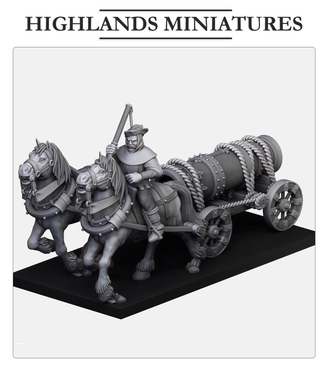 Gallia Bombard | Gallia | Highland Miniatures | 32mm Scale Resin Tabletop RPG Figures for Roleplaying and Wargaming