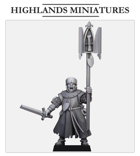 Gallia Cleric with Relic | Gallia | Highland Miniatures | 32mm Scale Resin Tabletop RPG Figures for Roleplaying and Wargaming