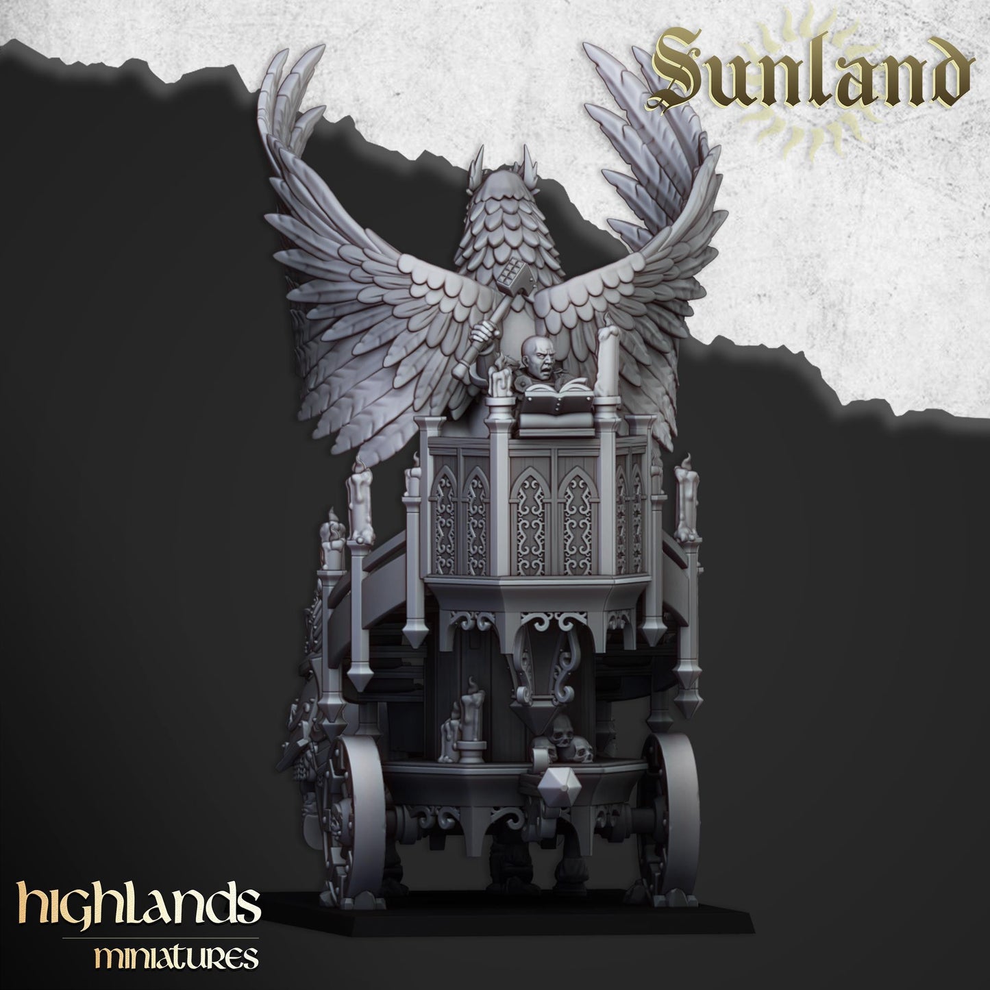 Sunland Altar Wagon | Sunland | Highland Miniatures | 32mm Scale Resin Tabletop RPG Figures for Roleplaying and Wargaming