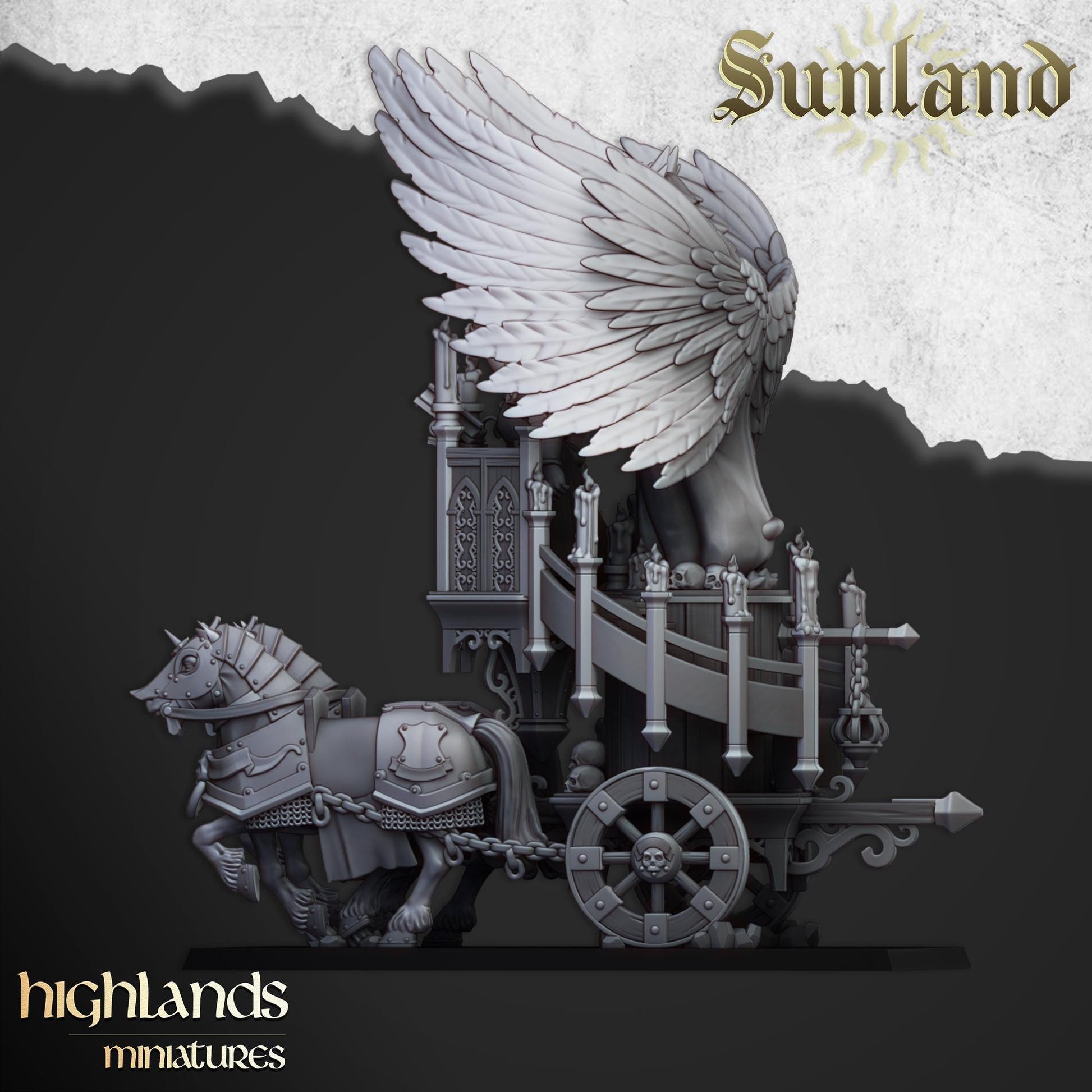 Sunland Altar Wagon | Sunland | Highland Miniatures | 32mm Scale Resin Tabletop RPG Figures for Roleplaying and Wargaming