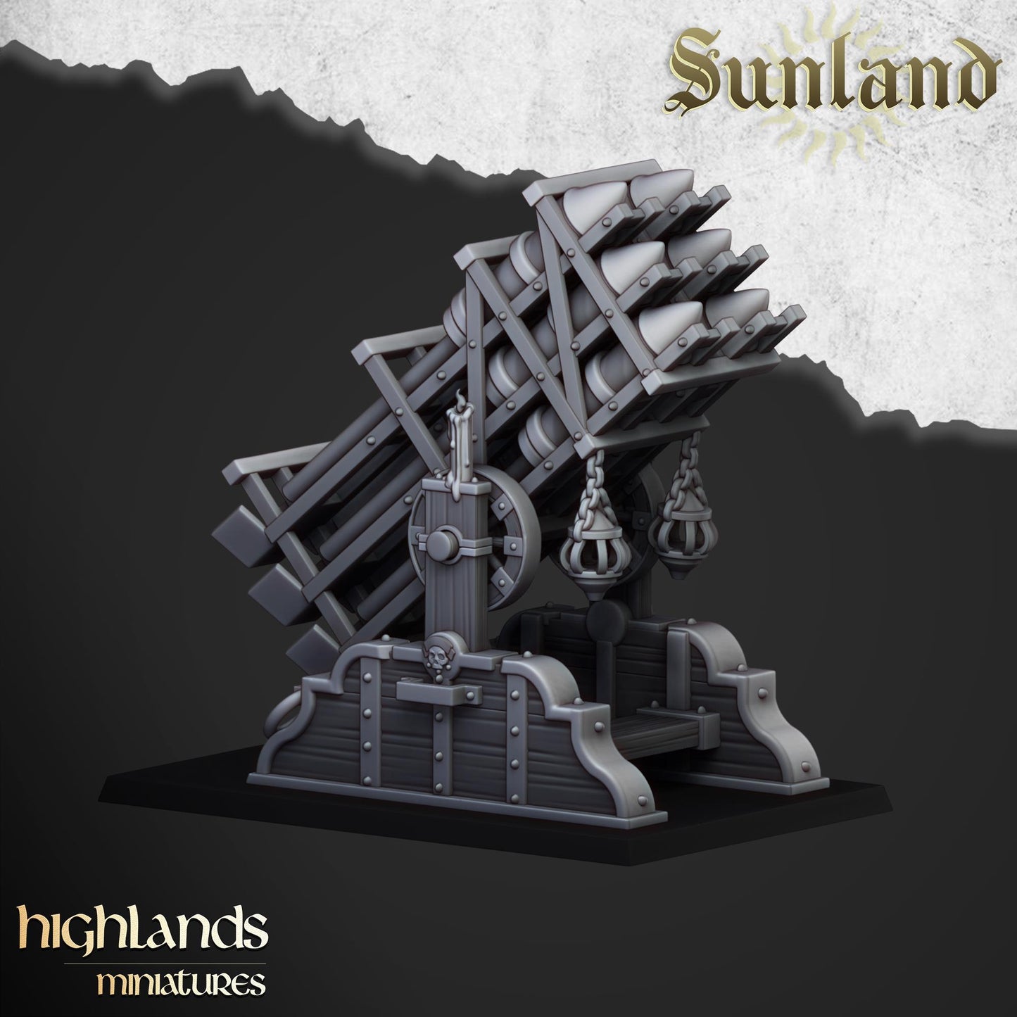 Sunland Artillery | Sunland | Highland Miniatures | 32mm Scale Resin Tabletop RPG Figures for Roleplaying and Wargaming