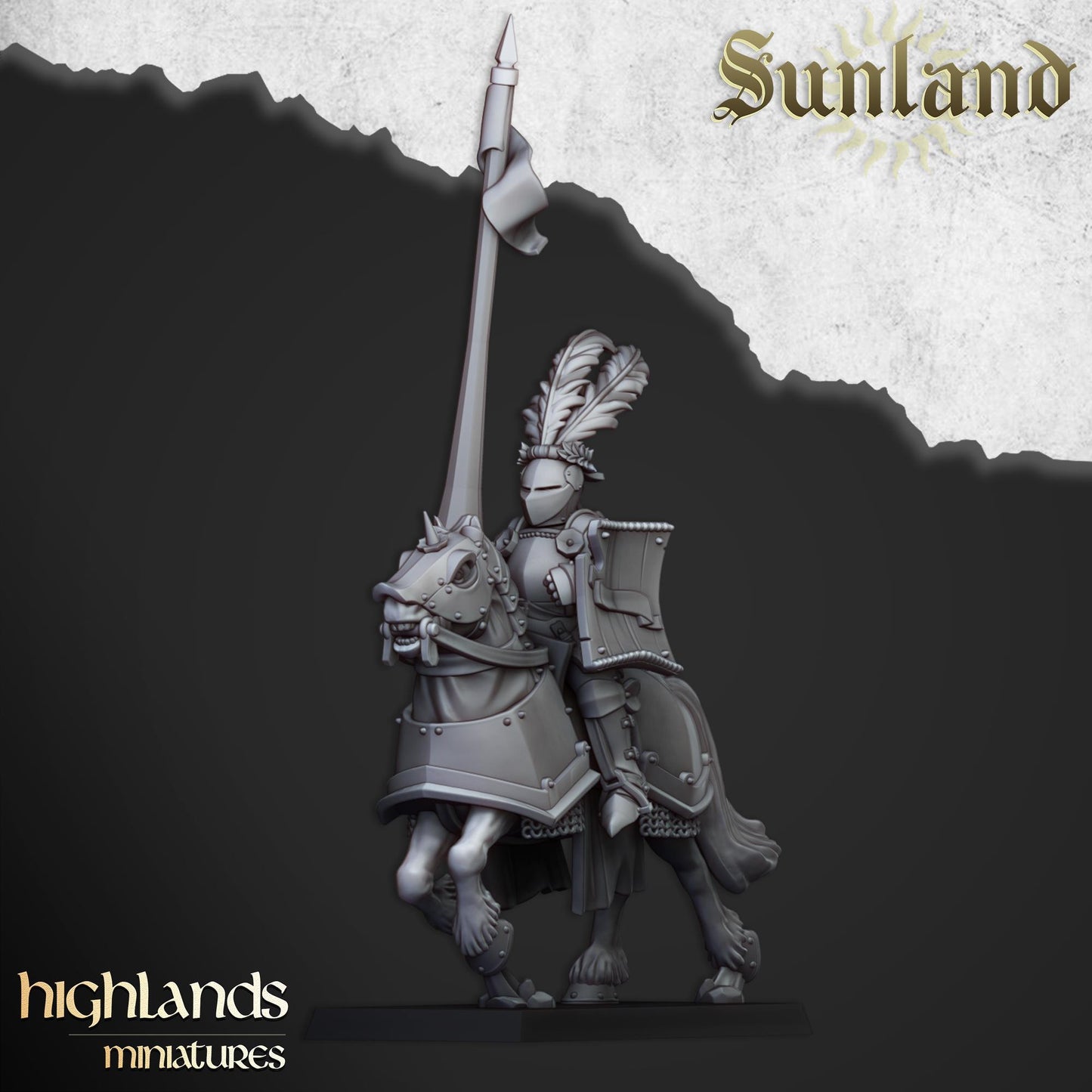 Sunland Cavalry | Sunland | Highland Miniatures | 32mm Scale Resin Tabletop RPG Figures for Roleplaying and Wargaming