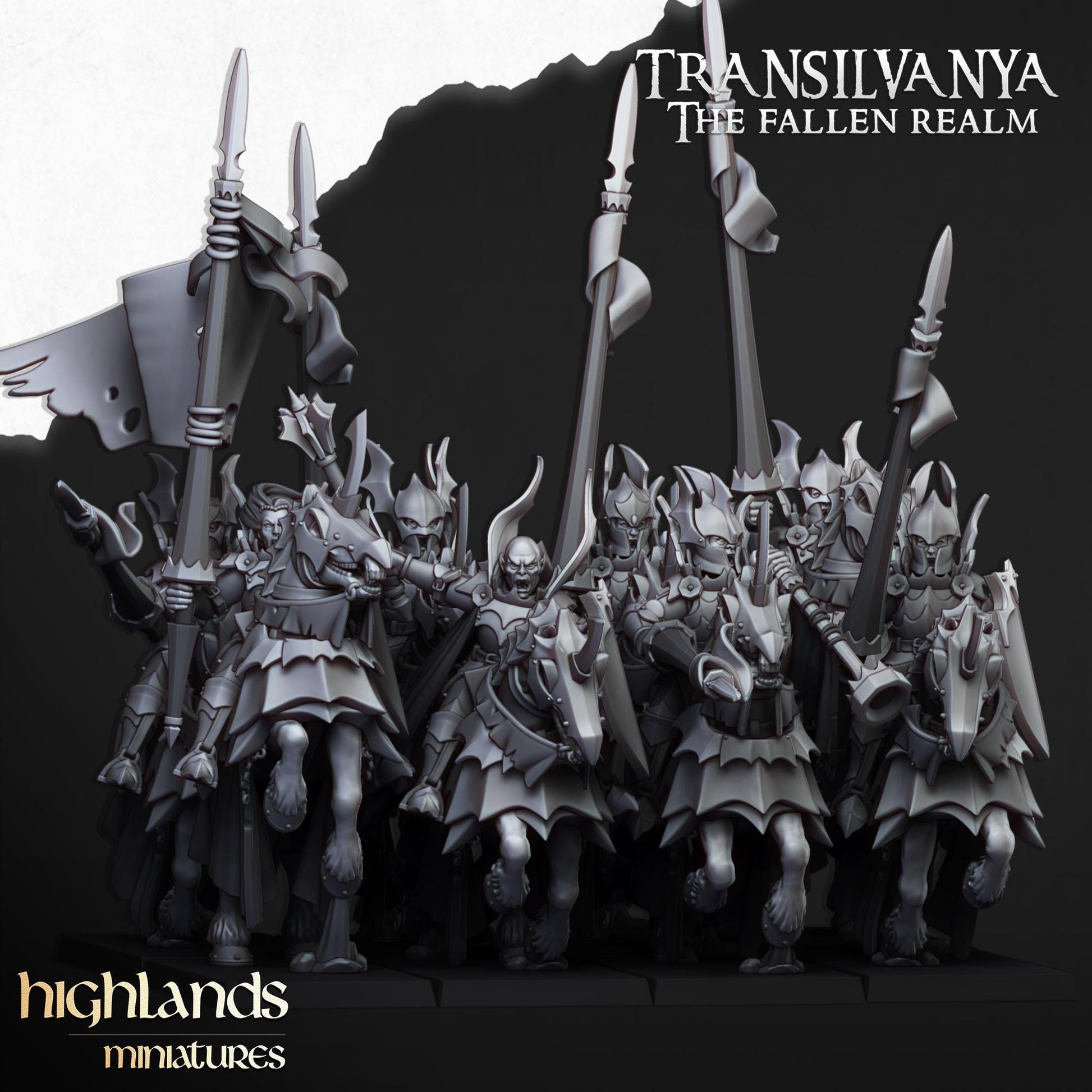 Vampire Knights | Sunland | Highland Miniatures | 32mm Scale Resin Tabletop RPG Figures for Roleplaying and Wargaming