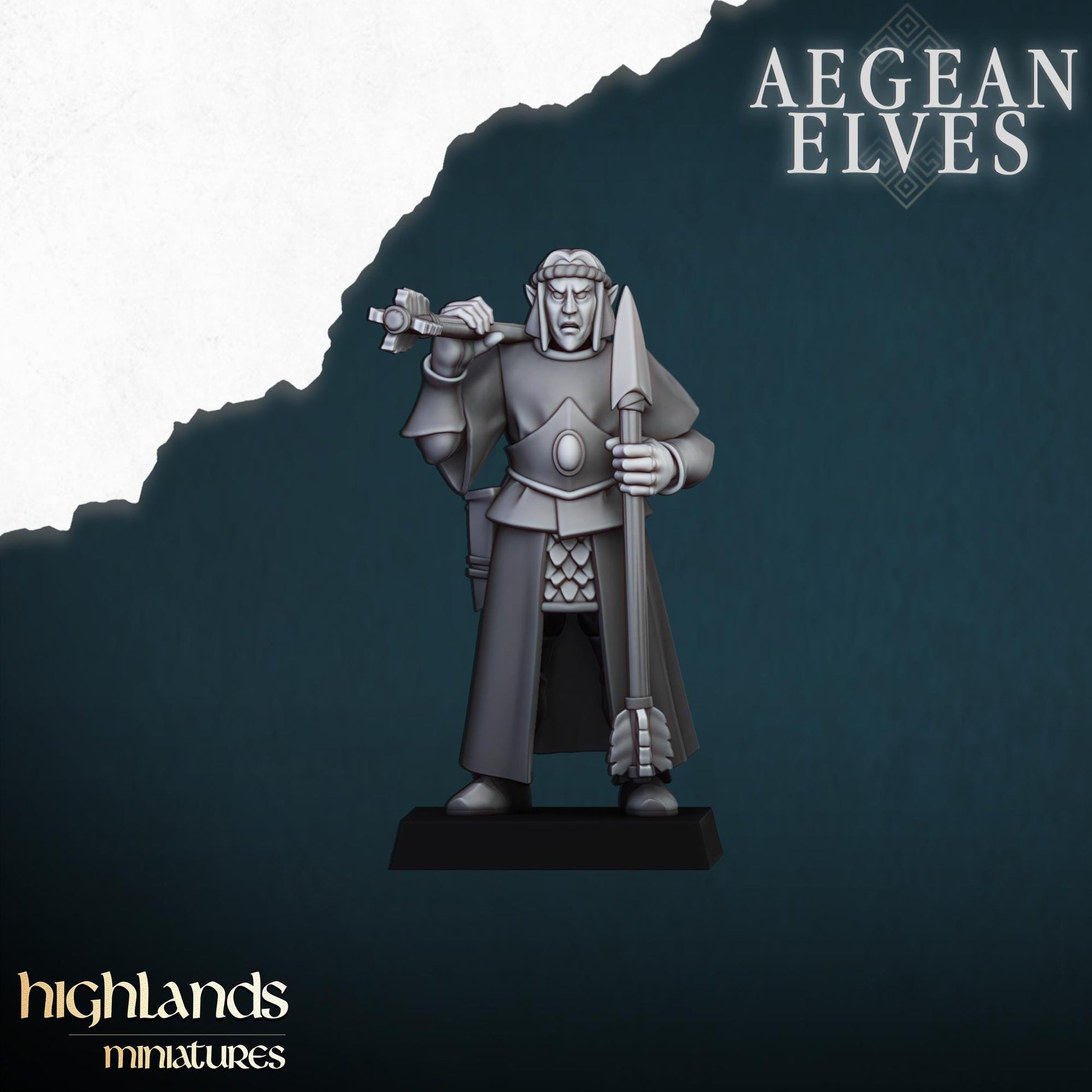 Aegean Elf Ballista | Aegean Elves | Highland Miniatures | 32mm Scale Resin Tabletop RPG Figures for Tabletop Roleplaying and Wargaming
