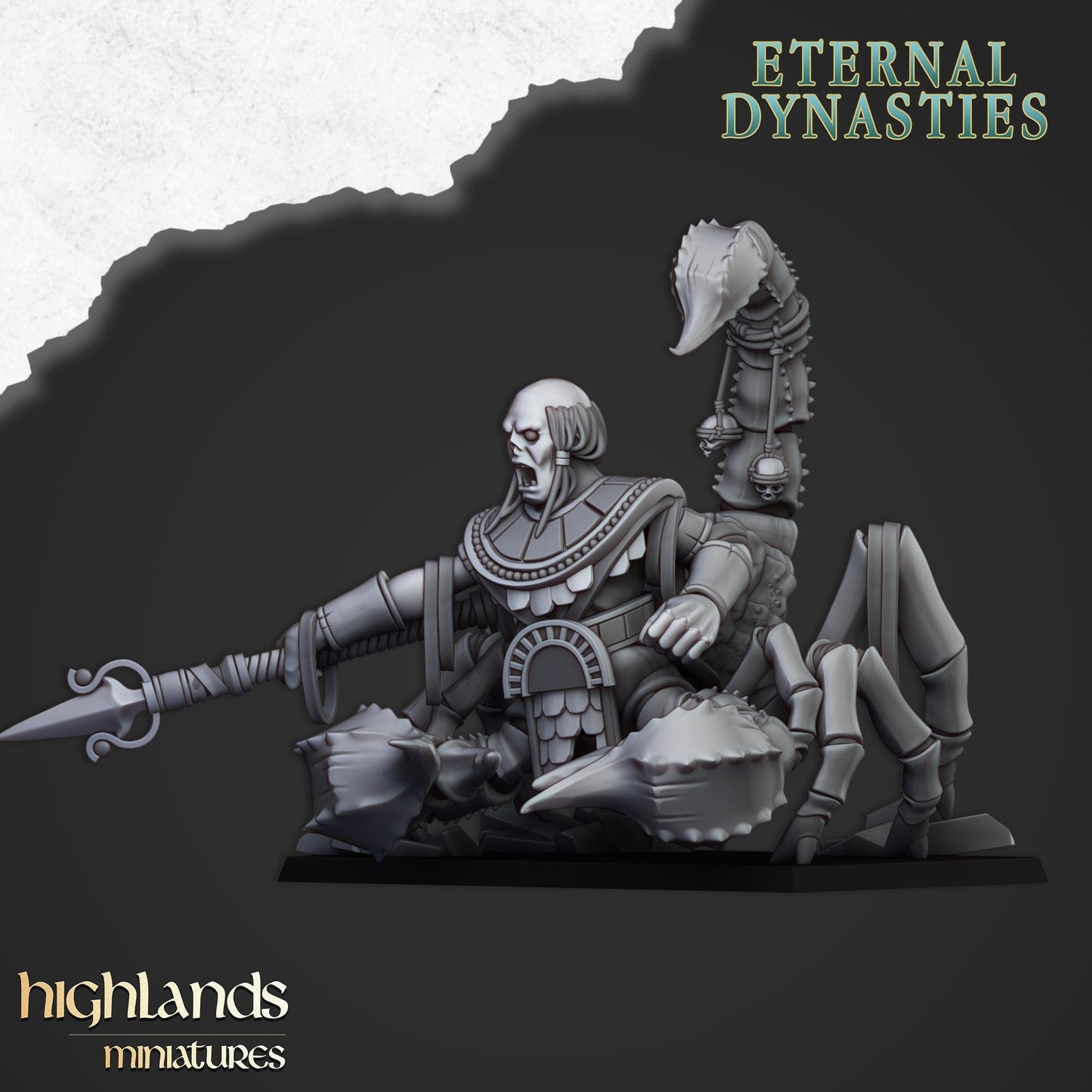 Eternal Scorpion | Eternal Dynasties | Highland Miniatures | 32mm Scale Resin Tabletop RPG Figures for Roleplaying and Wargaming