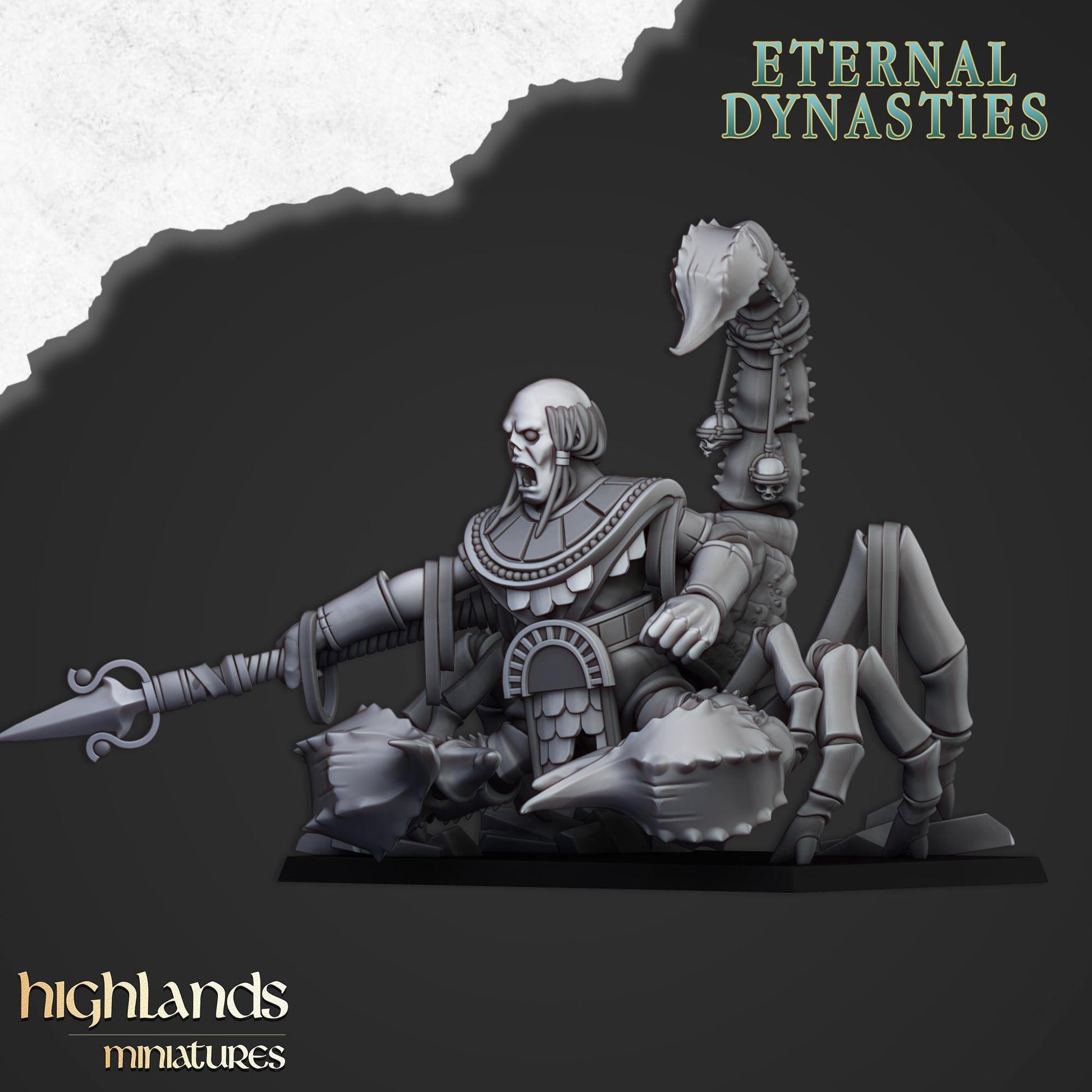 Eternal Scorpion | Eternal Dynasties | Highland Miniatures | 32mm Scale Resin Tabletop RPG Figures for Roleplaying and Wargaming