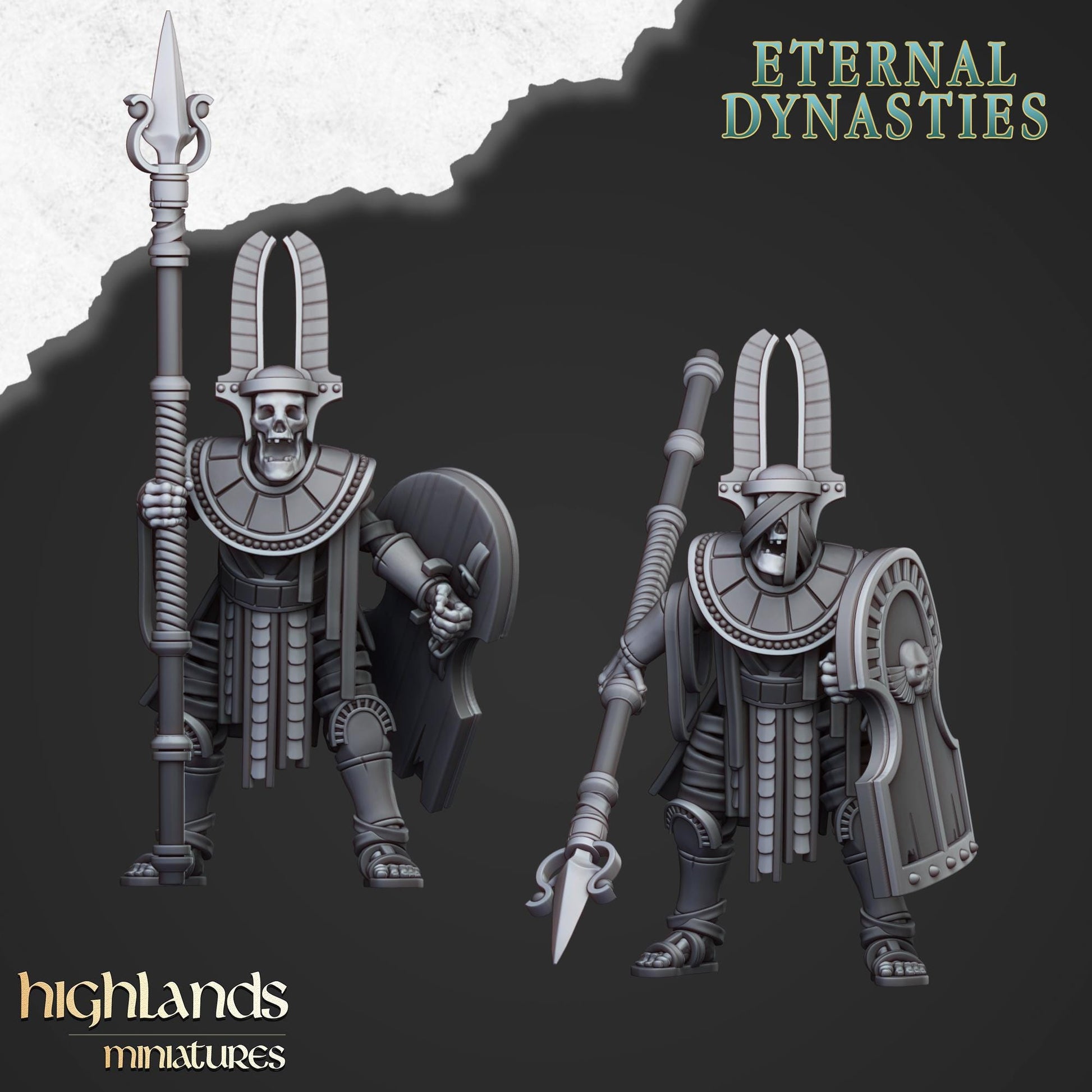 Pharaoh Funeral Ship | Eternal Dynasties | Highland Miniatures | 32mm Scale Resin Tabletop RPG Figures for Roleplaying and Wargaming