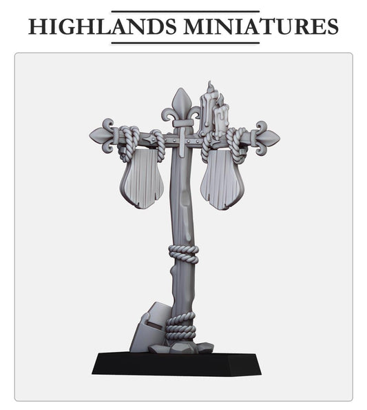 Small Medieval Post | Gallia Terrain | Highland Miniatures | 32mm Scale Resin Tabletop RPG Figures for Roleplaying and Wargaming