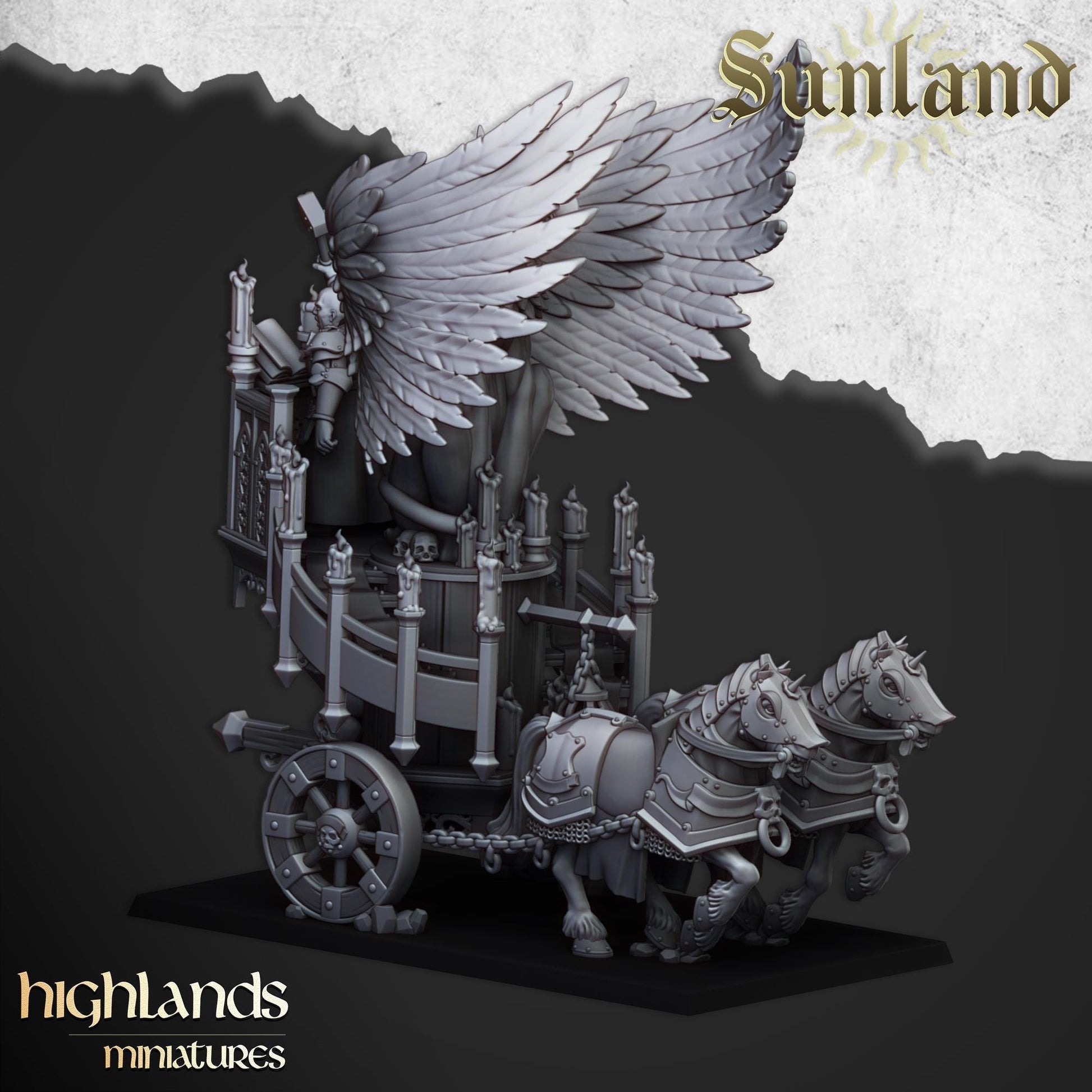 Sunland Altar Wagon | Sunland | Highland Miniatures | 32mm Scale Resin Tabletop RPG Figures for Roleplaying and Wargaming