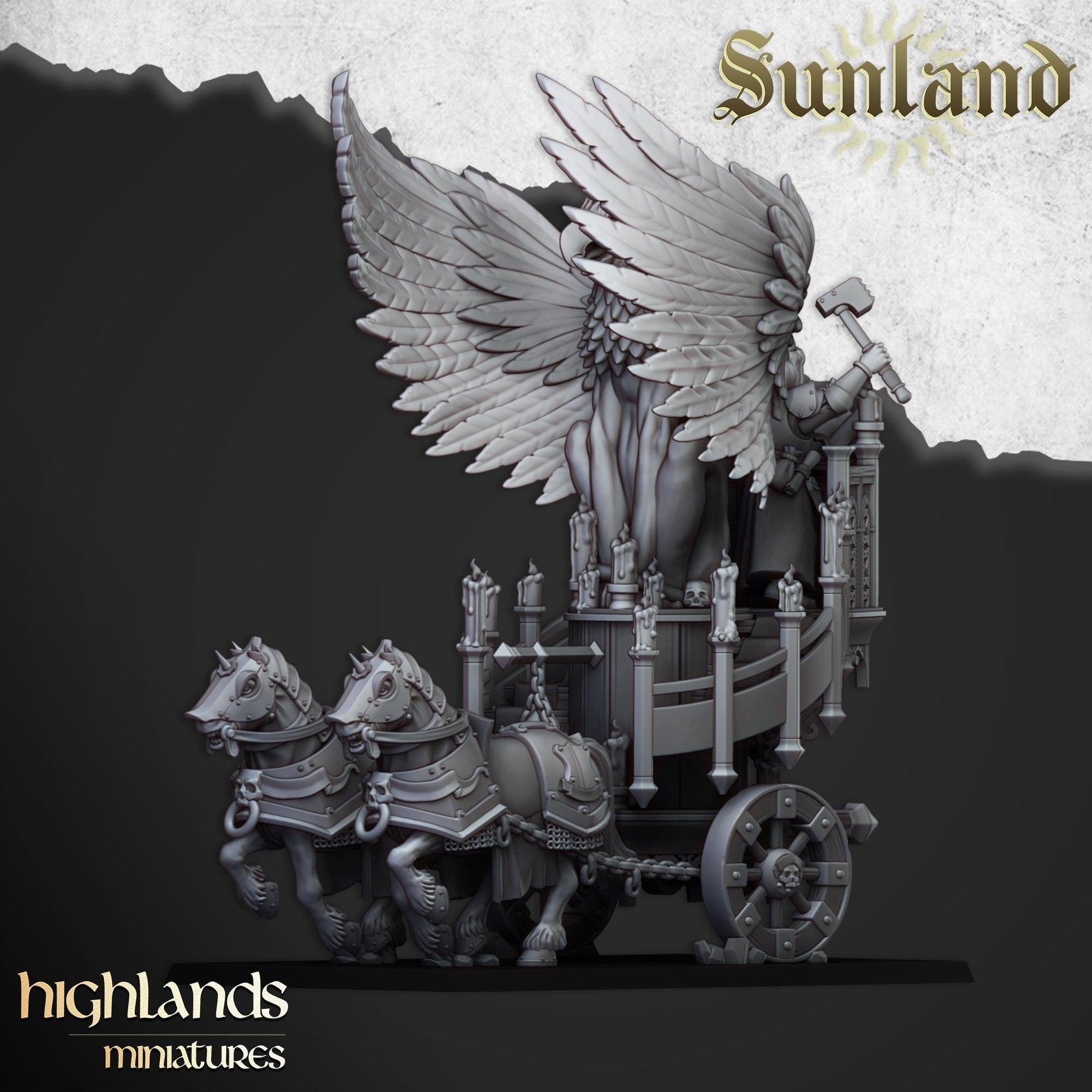 Sunland Altar Wagon | Sunland | Highland Miniatures | 32mm Scale Resin Tabletop RPG Figures for Roleplaying and Wargaming