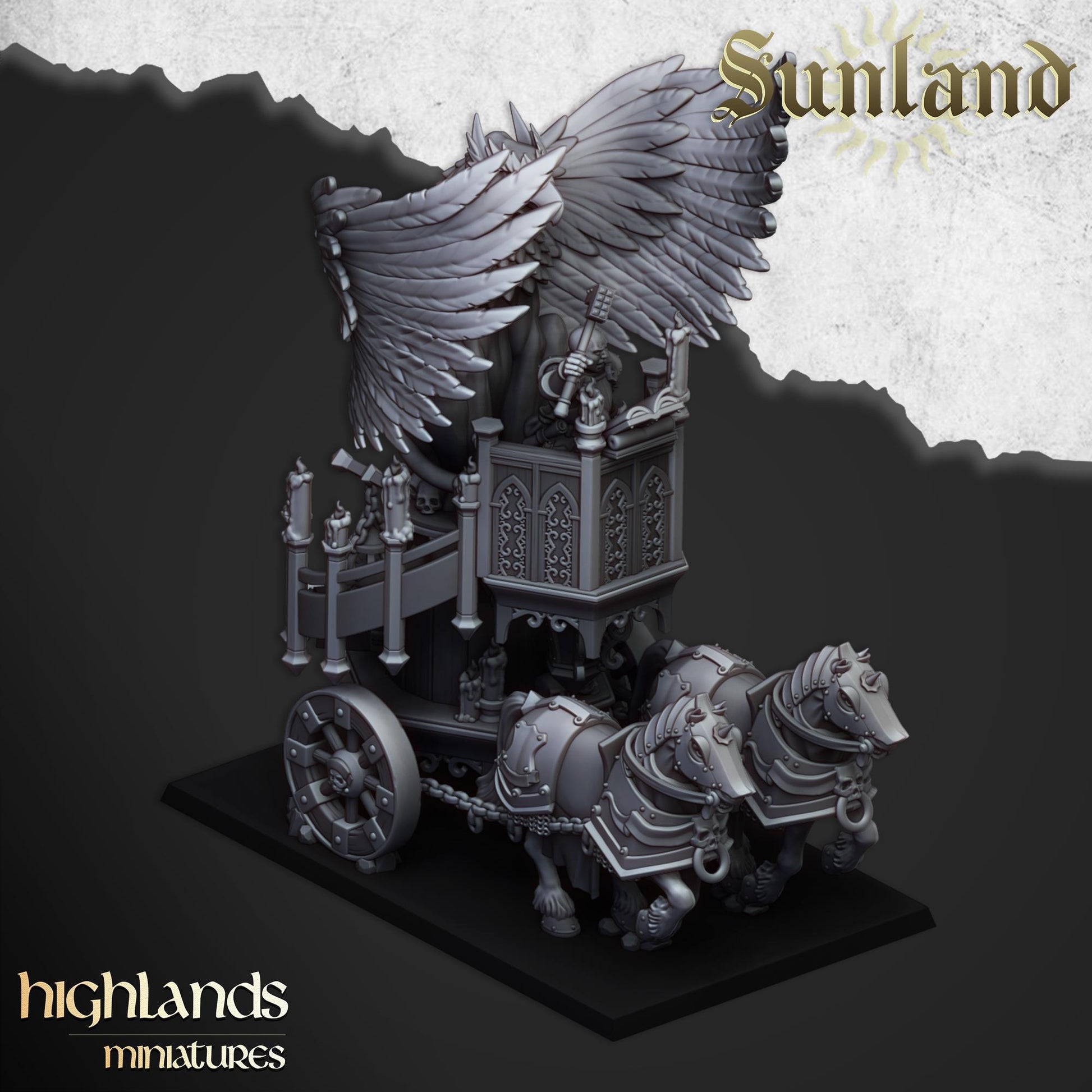 Sunland Altar Wagon | Sunland | Highland Miniatures | 32mm Scale Resin Tabletop RPG Figures for Roleplaying and Wargaming